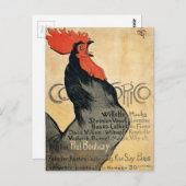 Carte Postale Cocorico - Steinlen (Devant / Derrière)