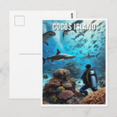 Carte Postale Cocos Island Scuba Diver (Devant / Derrière)