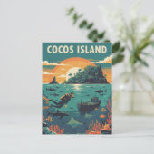 Carte Postale Cocos Island Scuba Diver (Debout devant)