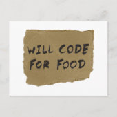 Carte Postale Code Alimentaire (Devant)
