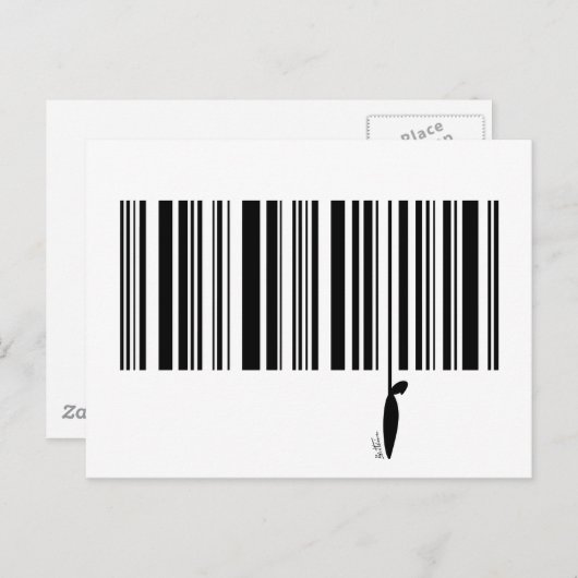 Carte Postale Code barre (Devant / Derrière)