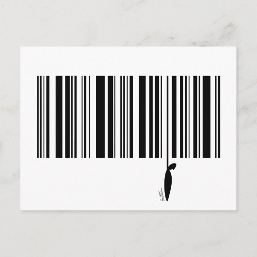 Carte Postale Code barre (Devant)