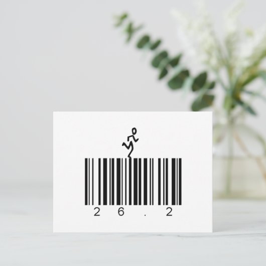 Carte Postale Code barre 26.2 (Debout devant)