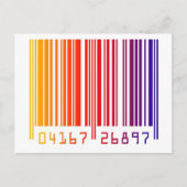 Carte Postale Code barre arc-en-ciel moderne (Devant)