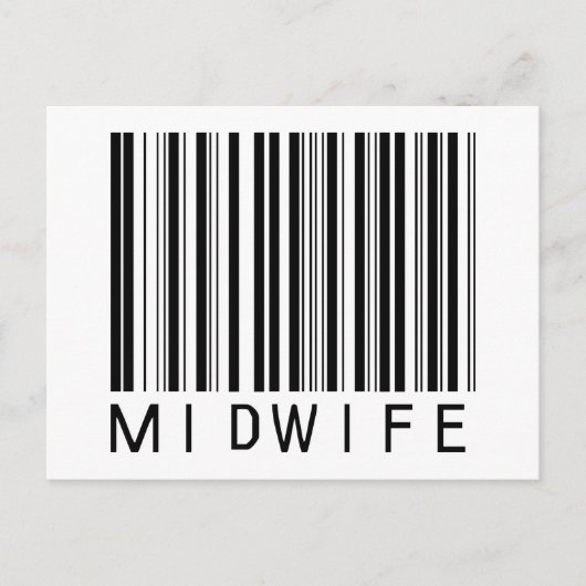 Carte Postale Code barre de la sage-femme (Devant)