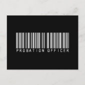 Carte Postale Code barre de l'agent de probation (Devant)