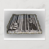 CARTE POSTALE CODE BARRE DE PRISON (Devant)