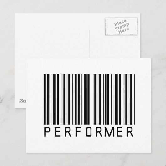 Carte Postale Code barre d'exécution (Devant / Derrière)