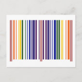 Carte Postale Code barre double arc-en-ciel (Devant)
