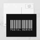 Carte Postale Code barre du collaborateur postal (Devant / Derrière)