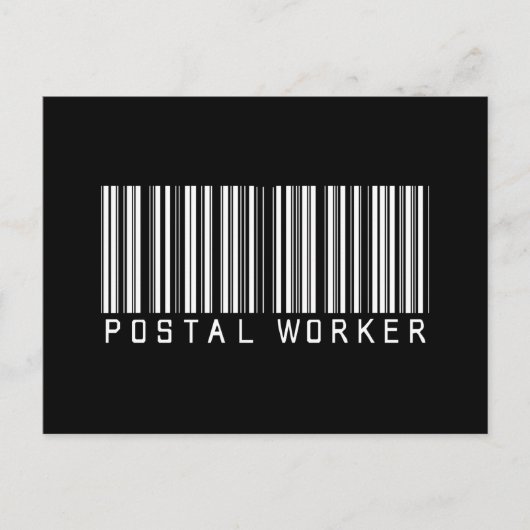 Carte Postale Code barre du collaborateur postal (Devant)