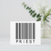 Carte Postale Code barre du prêtre (Debout devant)