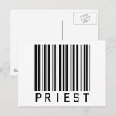 Carte Postale Code barre du prêtre (Devant / Derrière)