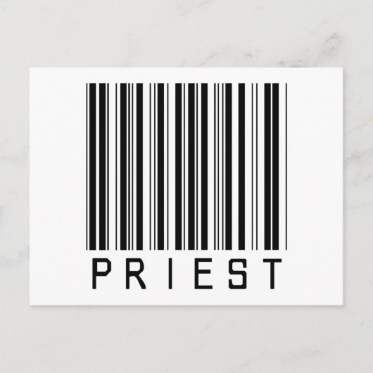 Carte Postale Code barre du prêtre (Devant)