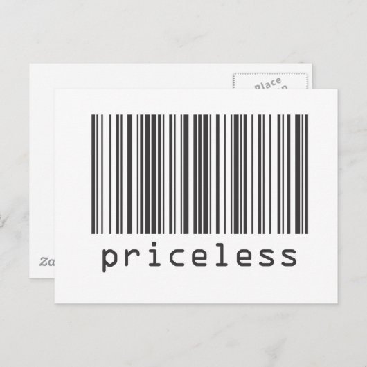 Carte Postale Code barre - Inestimable (Devant / Derrière)