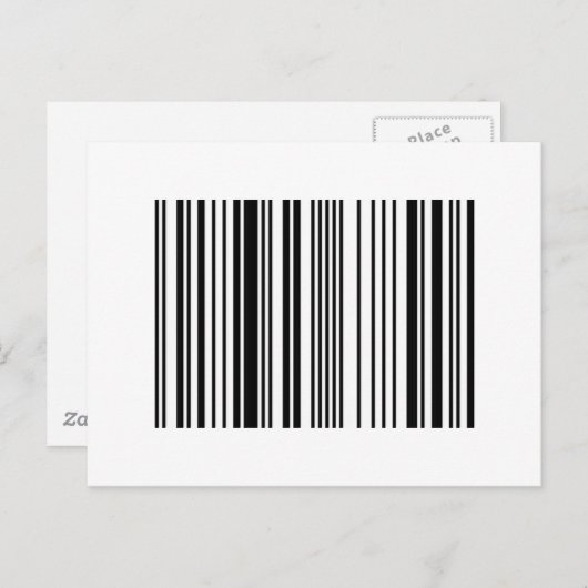 Carte Postale Code-barres (Devant / Derrière)