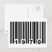 Carte Postale Code-barres 1970 (Devant / Derrière)