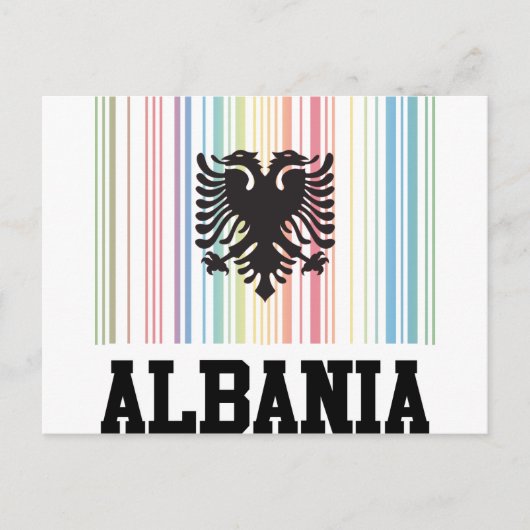 Carte Postale Code-barres Albanie (Devant)