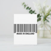 Carte Postale code-barres fabriqué en angleterre (Debout devant)