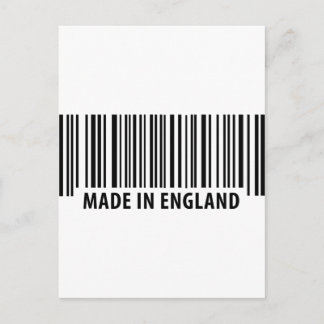 Carte Postale code-barres fabriqué en angleterre