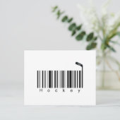 Carte Postale Code-barres Hockey (Debout devant)