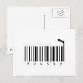 Carte Postale Code-barres Hockey (Devant / Derrière)