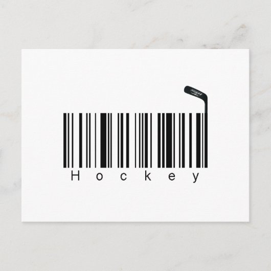 Carte Postale Code-barres Hockey (Devant)