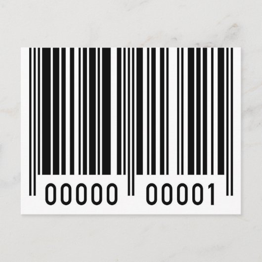 Carte postale Code-barres noir (Devant)