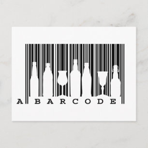 Carte Postale Code-barres noir et blanc © original et amusant (c