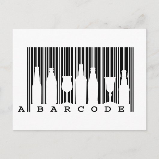 Carte Postale Code-barres noir et blanc © original et amusant (c (Devant)