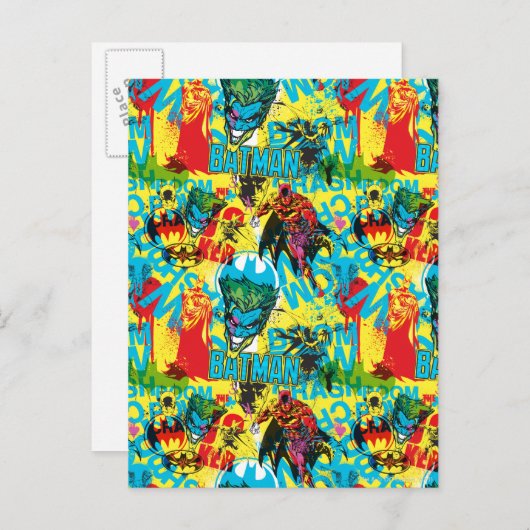 Carte Postale Code couleur Batman Motif 1 (Devant / Derrière)