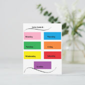 Carte Postale Code de couleur Code informatique Identificateurs  (Debout devant)