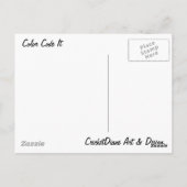 Carte Postale Code de couleur Code informatique Identificateurs  (Dos)