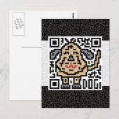 Carte Postale Code de QR le chien (Devant / Derrière)