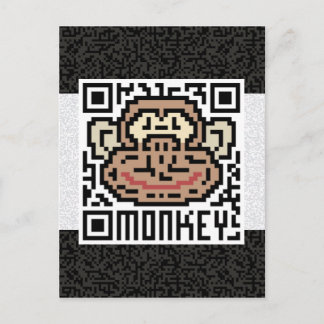Carte Postale Code de QR le singe