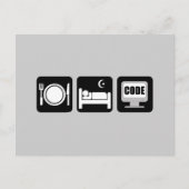 Carte Postale code de sommeil (Devant)