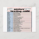 Carte Postale Code de texture supérieur (Devant)