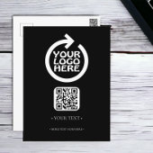 Carte Postale Code et logo QR de votre entreprise