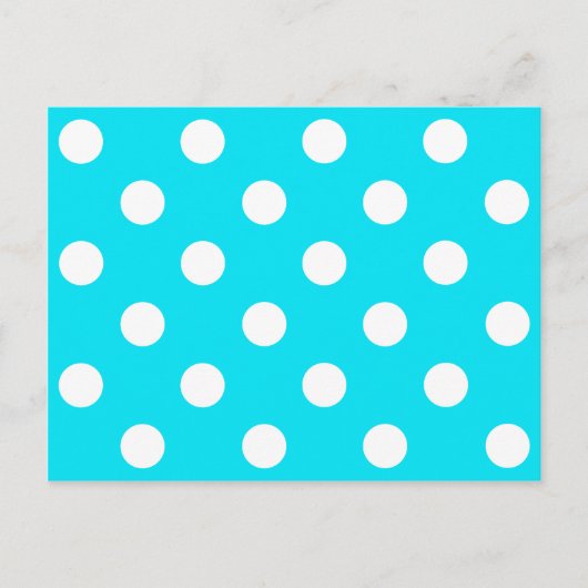 Carte Postale Code hexadécimal cyan pois 00E3F4 (Devant)