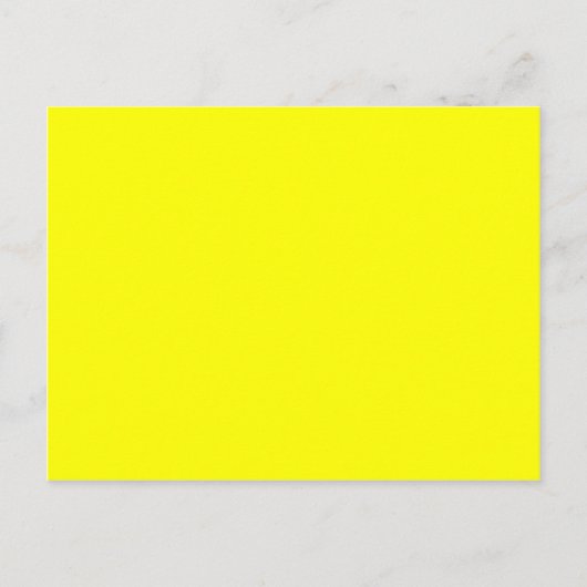 Carte Postale Code hexadécimal jaune néon FFFF01 (Devant)