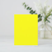 Carte Postale Code hexadécimal jaune néon FFFF01 (Debout devant)
