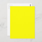 Carte Postale Code hexadécimal jaune néon FFFF01 (Devant / Derrière)
