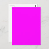 Carte Postale Code hexadécimal rose néon FF00FF (Devant / Derrière)