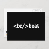 Carte Postale code HTML breakbeat (Devant / Derrière)