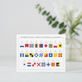 Carte Postale Code international des signaux Alphabet (Debout devant)