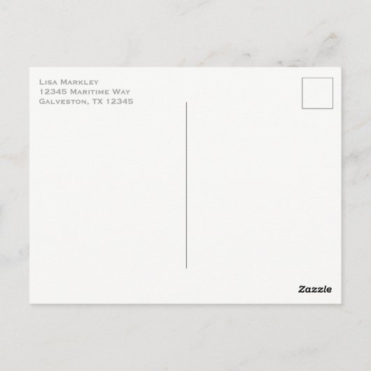 Carte Postale Code international des signaux Alphabet (Dos)