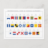 Carte Postale Code international des signaux Alphabet (Devant)