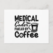 Carte Postale Code médical Fueled by Coffee Programmer Coding (Devant)