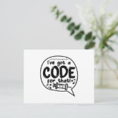 Carte Postale Code Médicale Codage ICD J'ai un code pour ça (Debout devant)