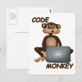 Carte Postale Code Monkey (Devant / Derrière)